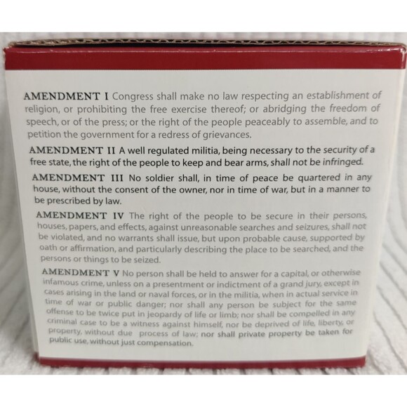 DISAPPEARING CIVIL LIBERTIES "Bill of Rights Mug" Color Changing- New Sealed - Picture 11 of 13
